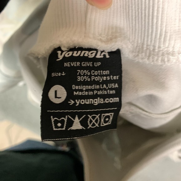 Lot of 2 YoungLA Jogger Mens Large Camo White/Camel Fleece Drawstring Sweatpant - Picture 3 of 11